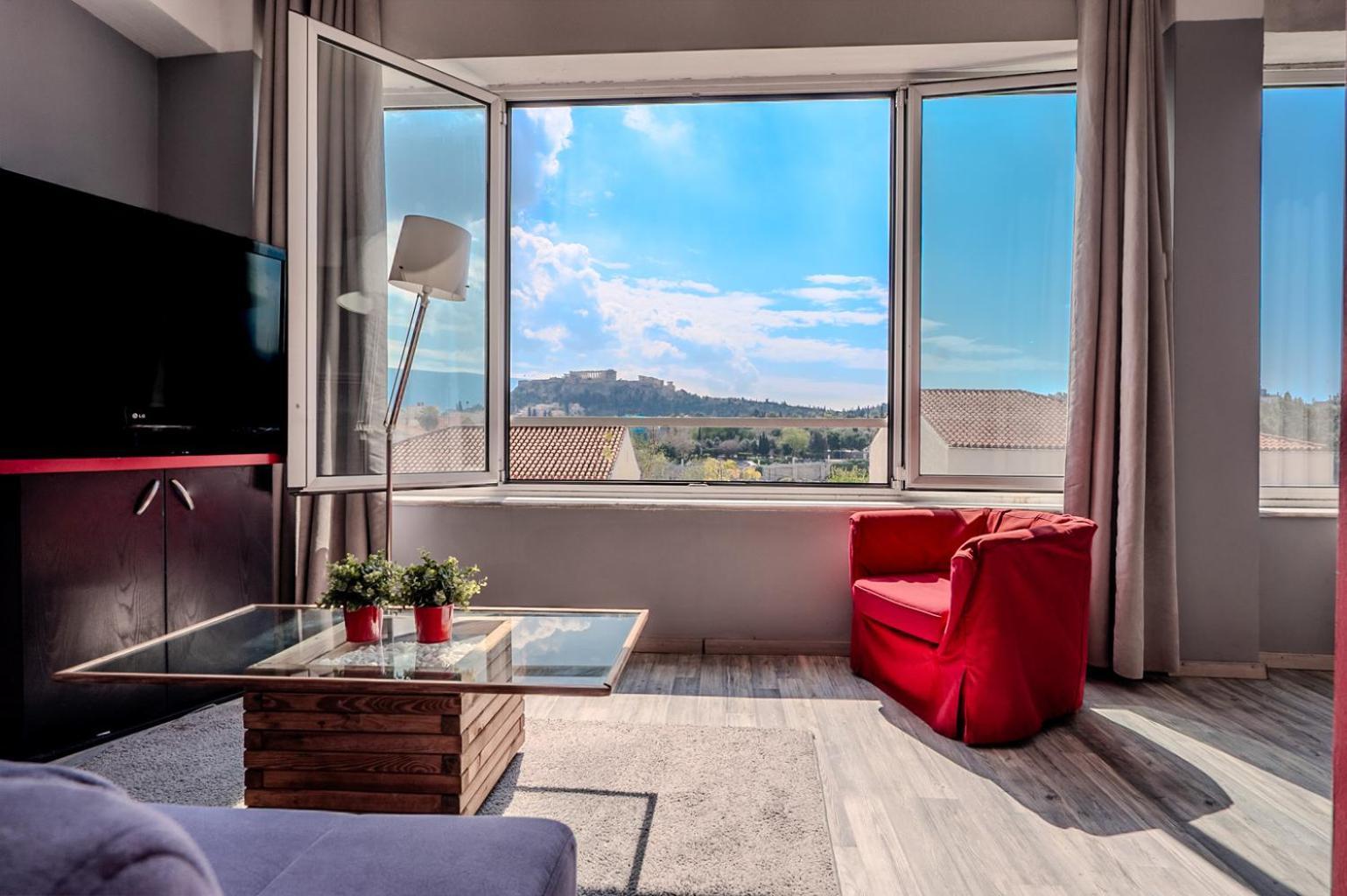 Apartment Acropolis View, Near Monastiraki 3br 2 Bathrooms Red *